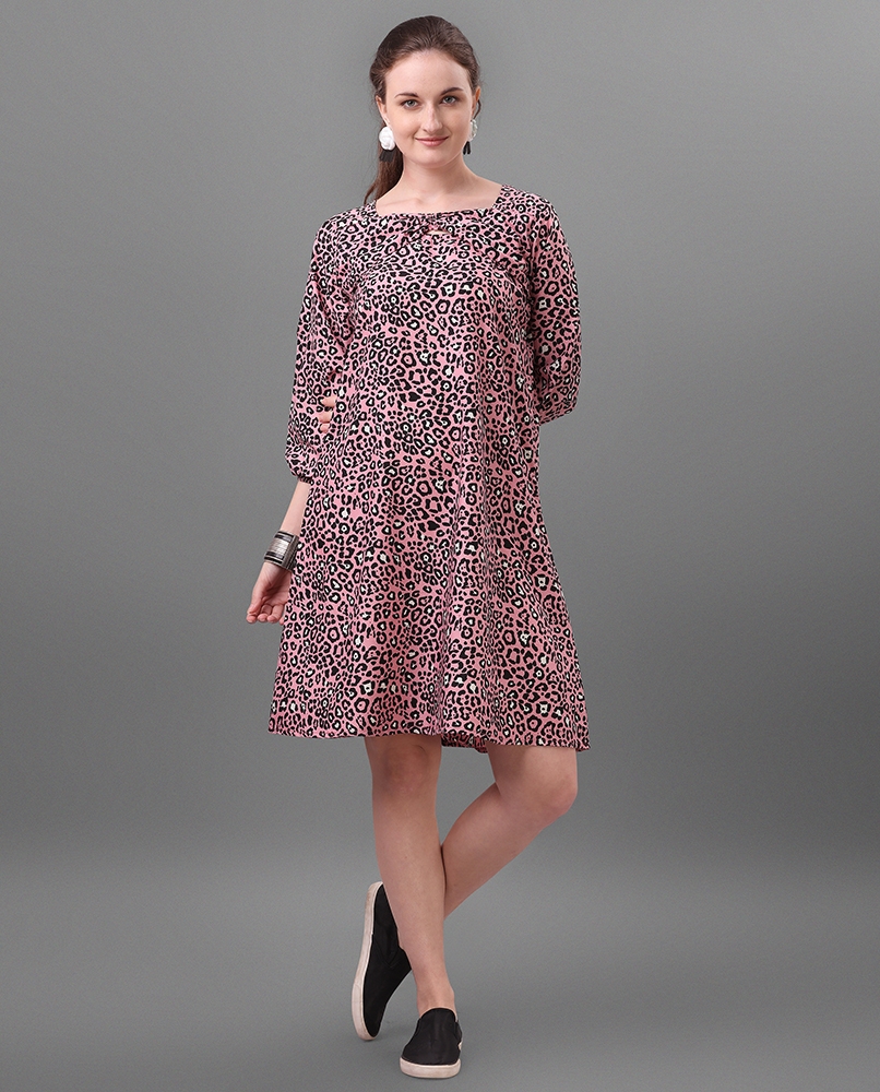 Animal print full dress