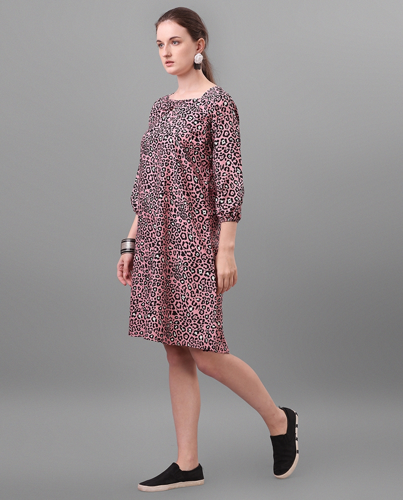 Animal print full dress