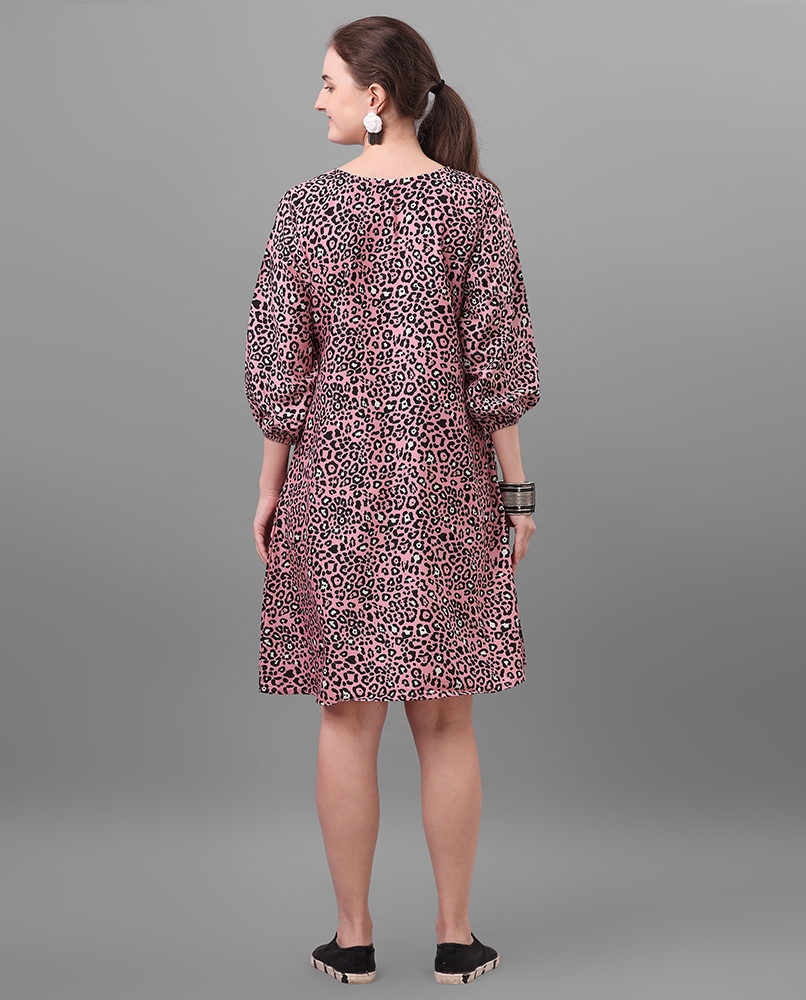 Animal print full dress