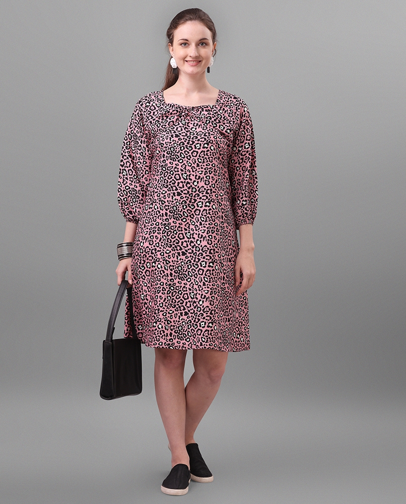 Animal print full dress