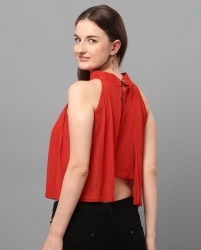 Sleeveless solid crop top