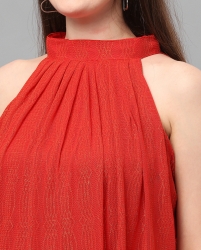 Sleeveless solid crop top