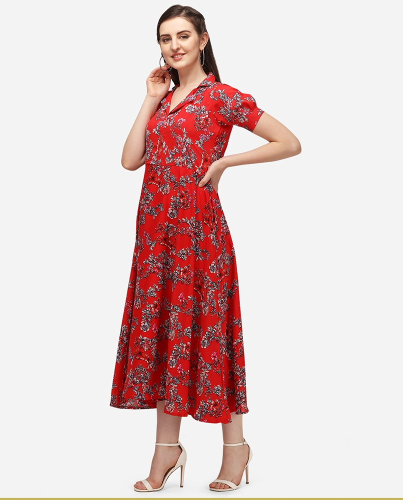 Full long v-nack dress