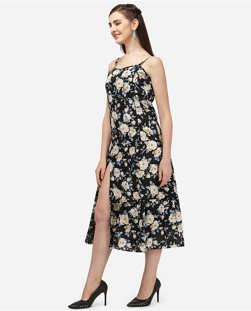 Black floral fancy dress