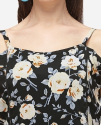 Black floral fancy dress