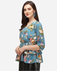 Long sleeves light blue top