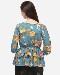 Long sleeves light blue top