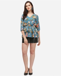Long sleeves light blue top